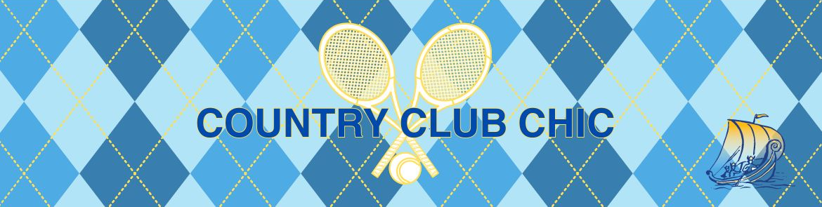 Vichy fundraiser banner for Country Club Chic