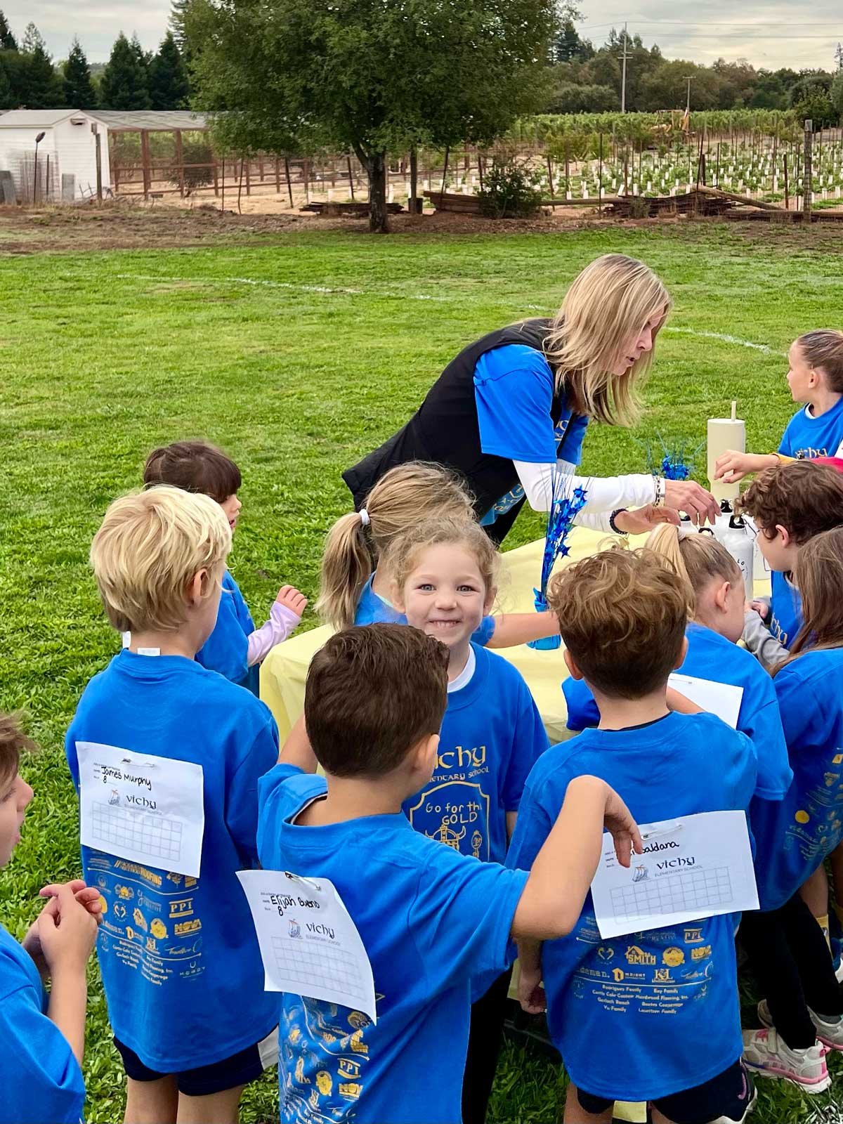kids at Vichy Jog-a-thon