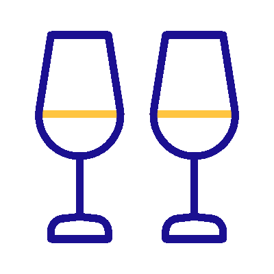 two wine glasses icon